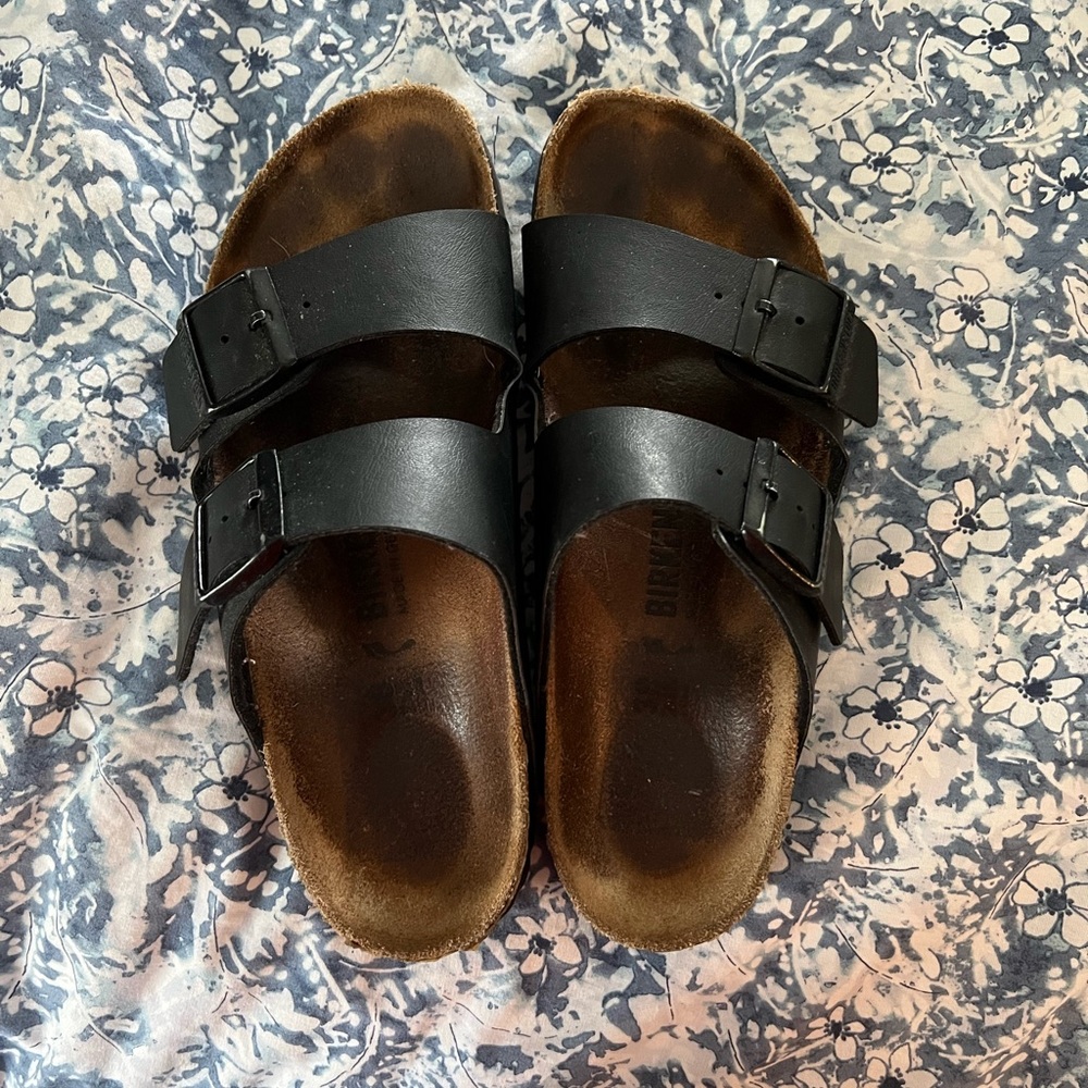 Well Loved Black Birkenstocks